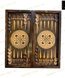 خرید تخته نرد راش معرق سنتی 60 سانتی