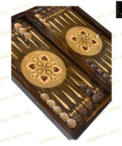 خرید تخته نرد راش معرق سنتی 60 سانتی