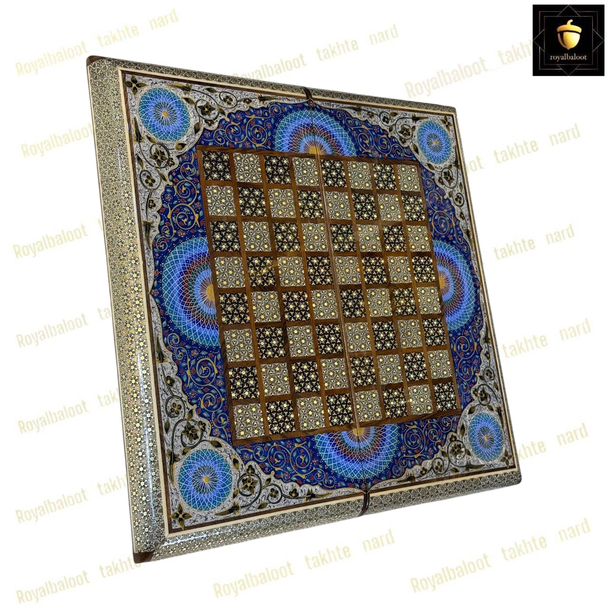 خرید تخته نرد خاتم نقاشی تذهیب سنتی کد 462 خرید تخته نرد خاتم نقاشی تذهیب سنتی