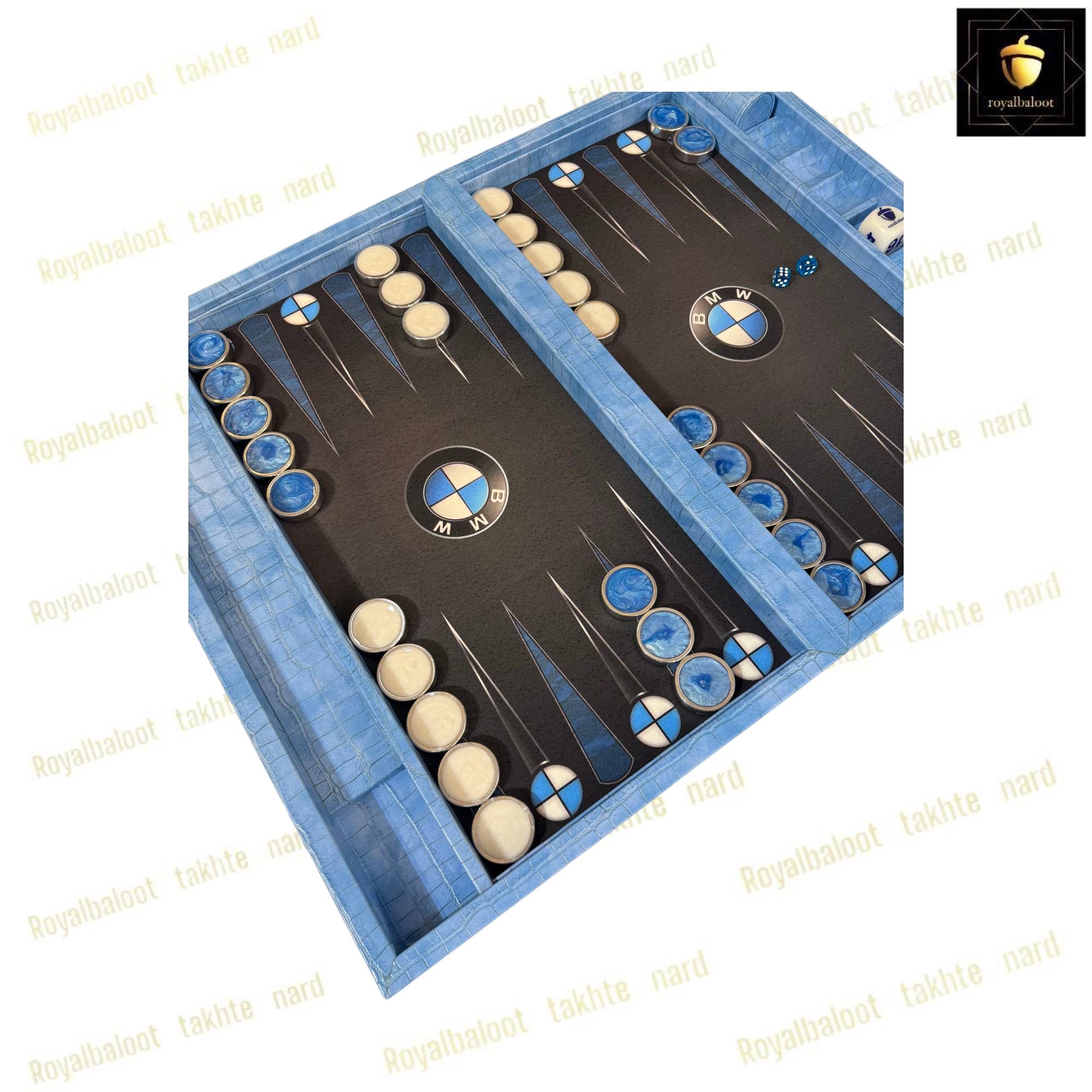 خرید تخته نرد مدرن طرح bmw کد 458 خرید تخته نرد مدرن طرح bmw