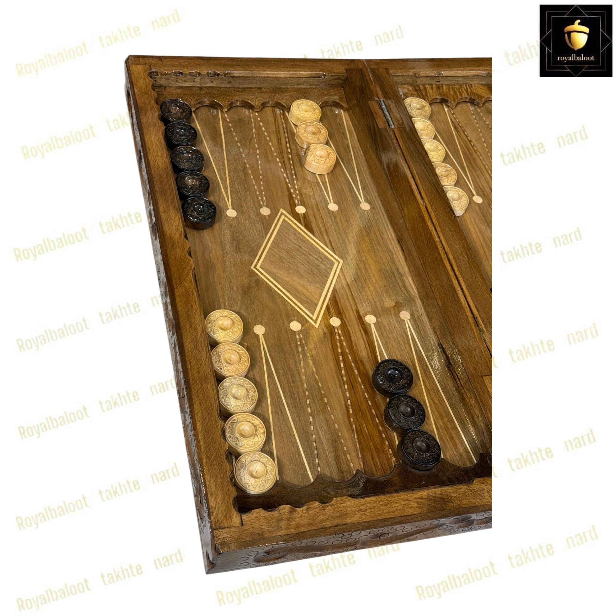 خرید تخته نرد گردو سر و بغل منبت کردستان کد 472 خرید تخته نرد گردو سر و بغل منبت کردستان