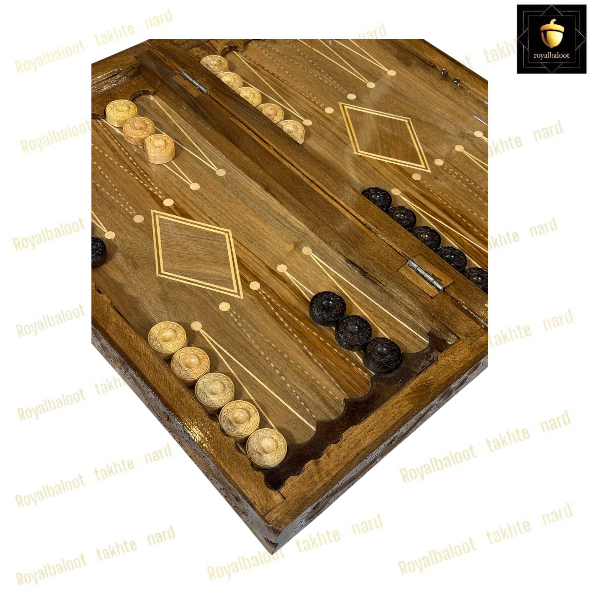 خرید تخته نرد گردو سر و بغل منبت کردستان کد 472 خرید تخته نرد گردو سر و بغل منبت کردستان