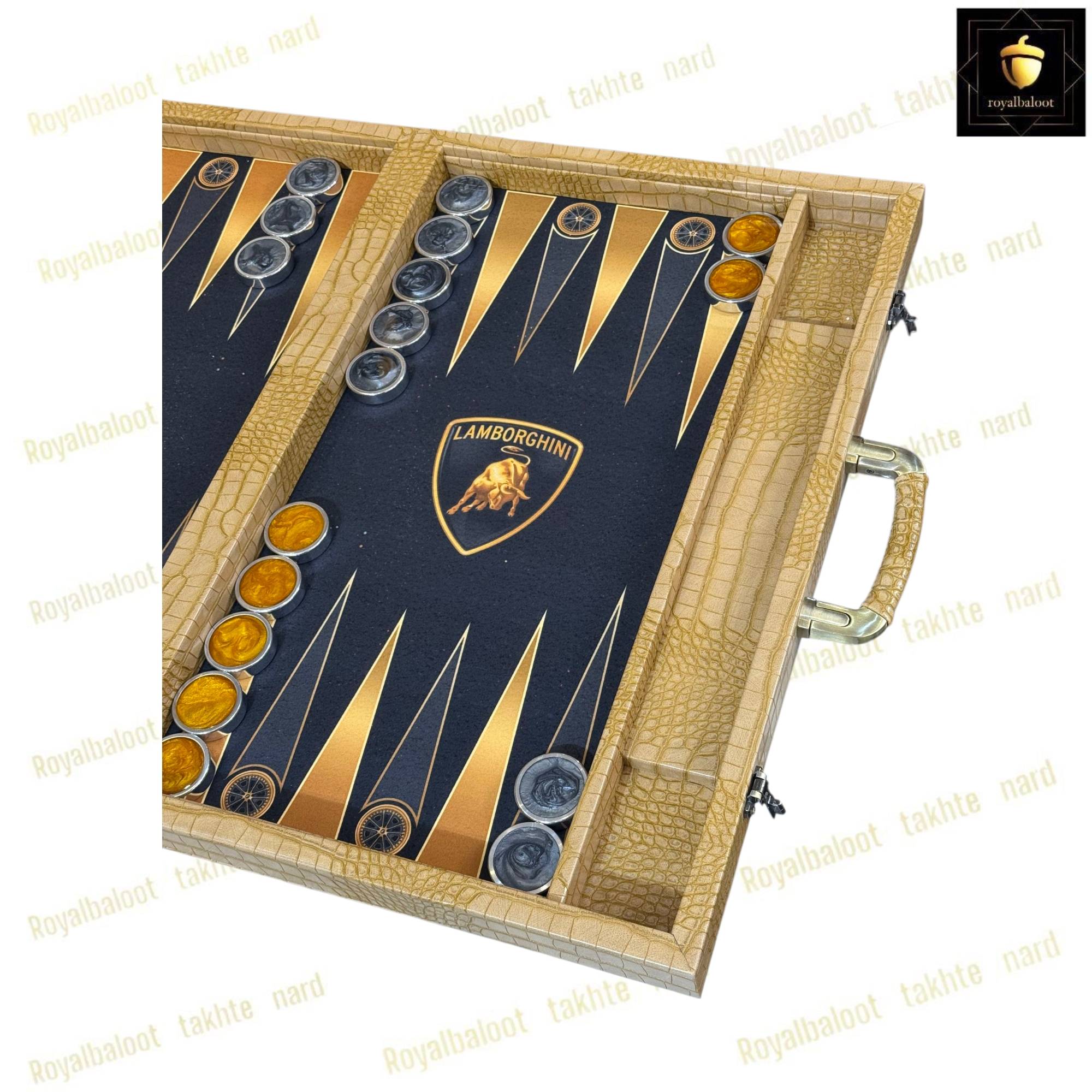 خرید تخته نرد مدرن طرح لامبورگینی کد 459 خرید تخته نرد مدرن طرح لامبورگینی
