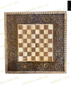 خرید تخته نرد گردو منبت گل وحشی کد 475 خرید تخته نرد گردو منبت گل وحشی