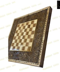 خرید تخته نرد گردو منبت گل وحشی کد 475 خرید تخته نرد گردو منبت گل وحشی