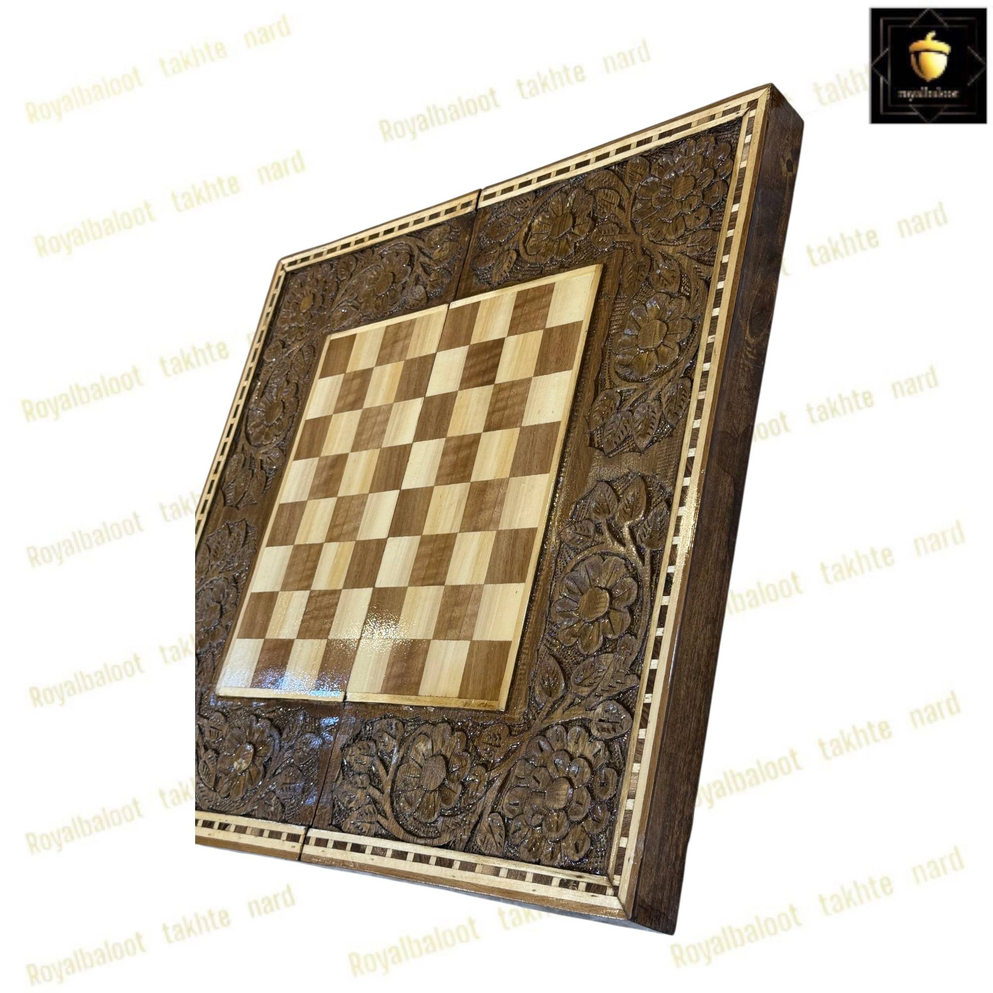 خرید تخته نرد گردو منبت گل وحشی کد 475 خرید تخته نرد گردو منبت گل وحشی