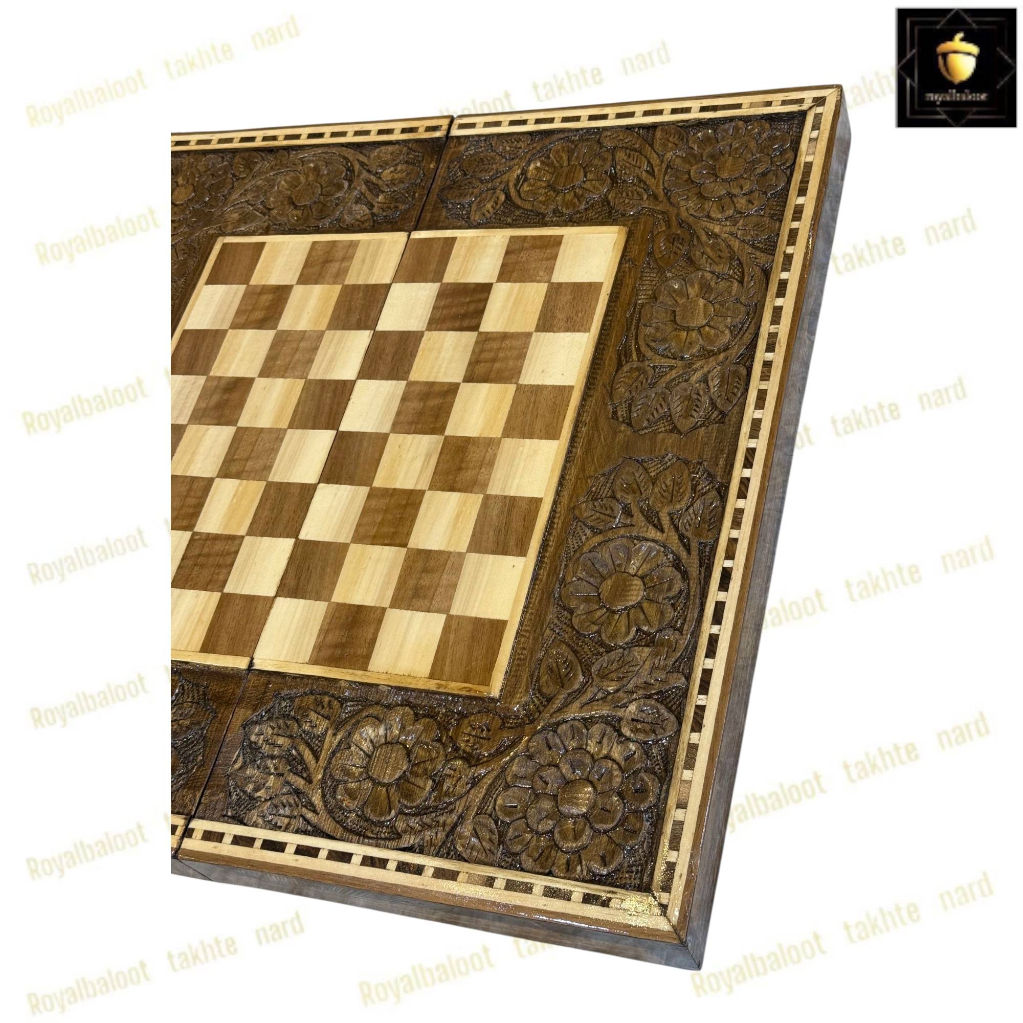 خرید تخته نرد گردو منبت گل وحشی کد 475 خرید تخته نرد گردو منبت گل وحشی