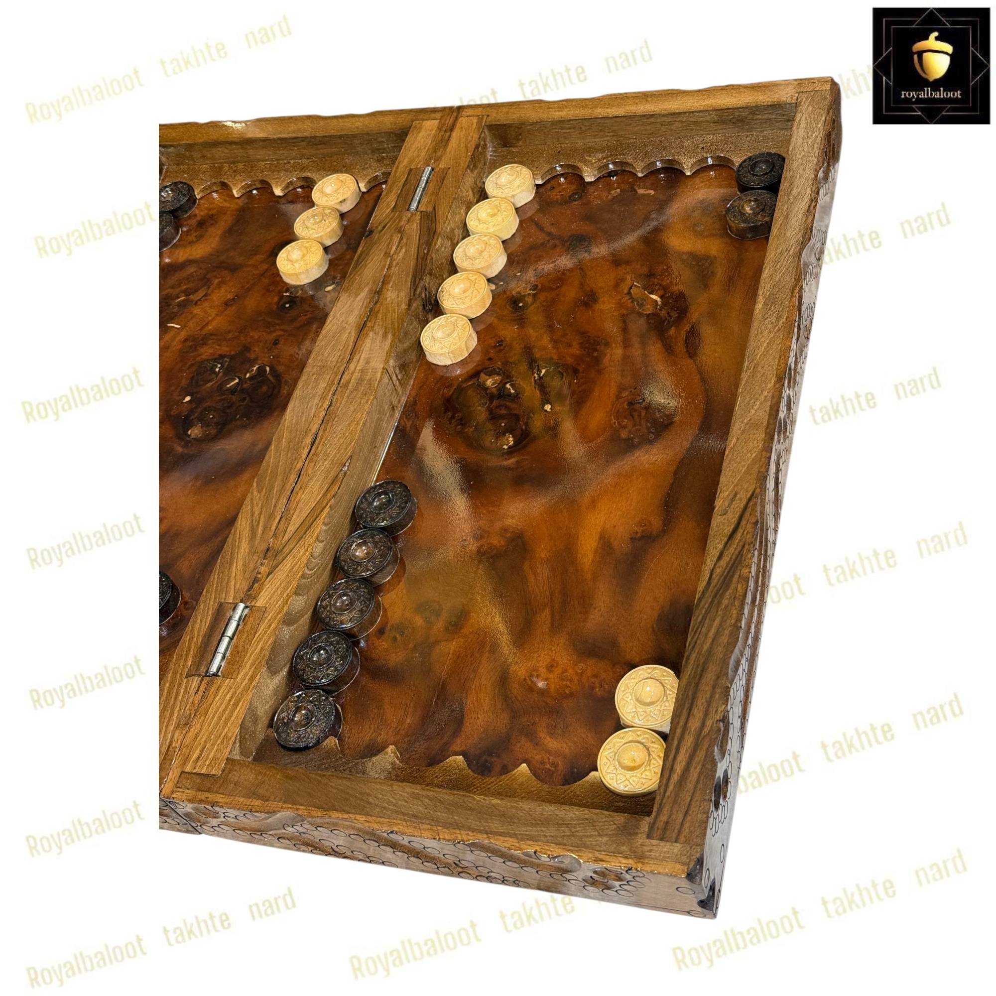 خرید تخته نرد جوش ریشه گردو منبت کد 476 خرید جوش ریشه گردو منبت