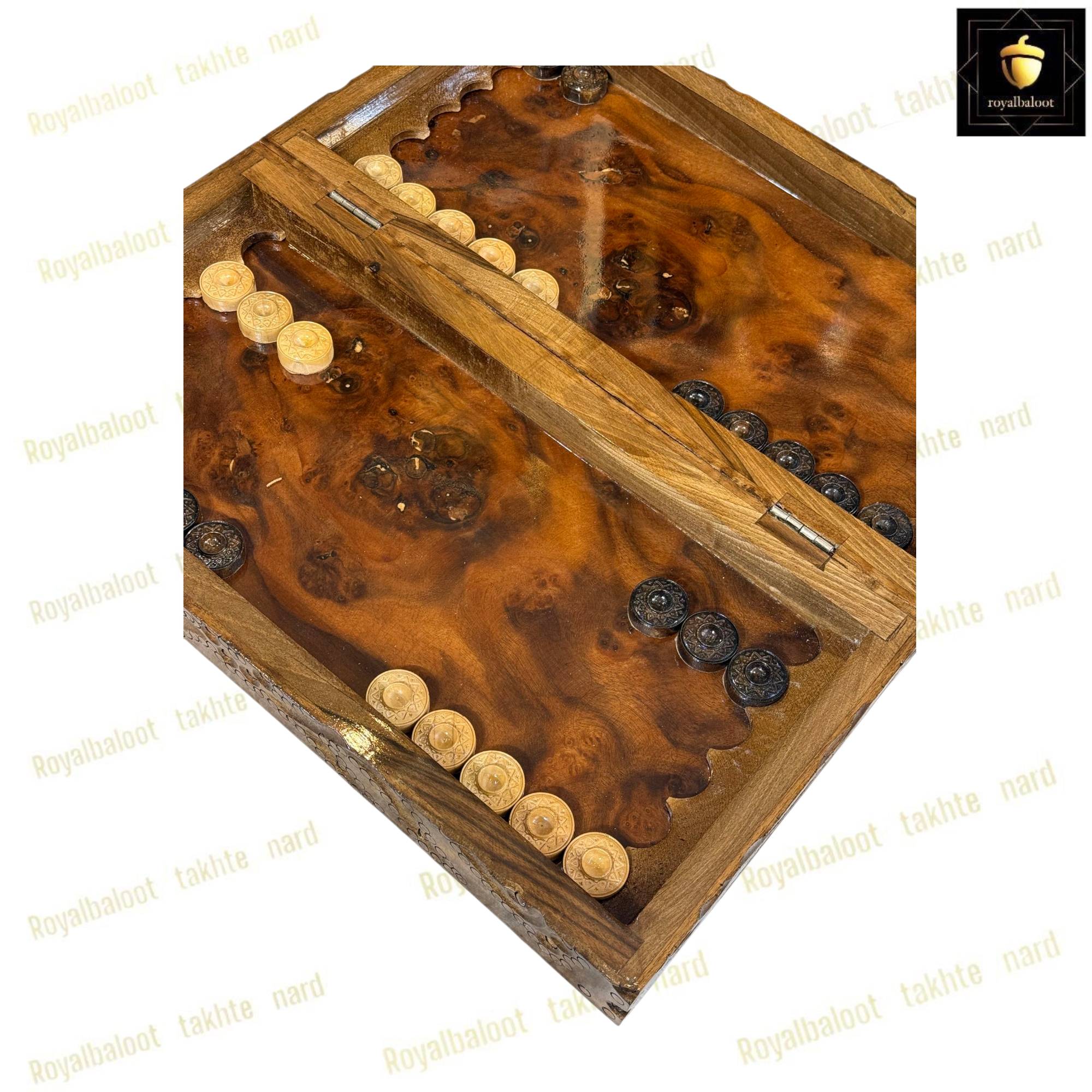 خرید تخته نرد جوش ریشه گردو منبت کد 476 خرید جوش ریشه گردو منبت