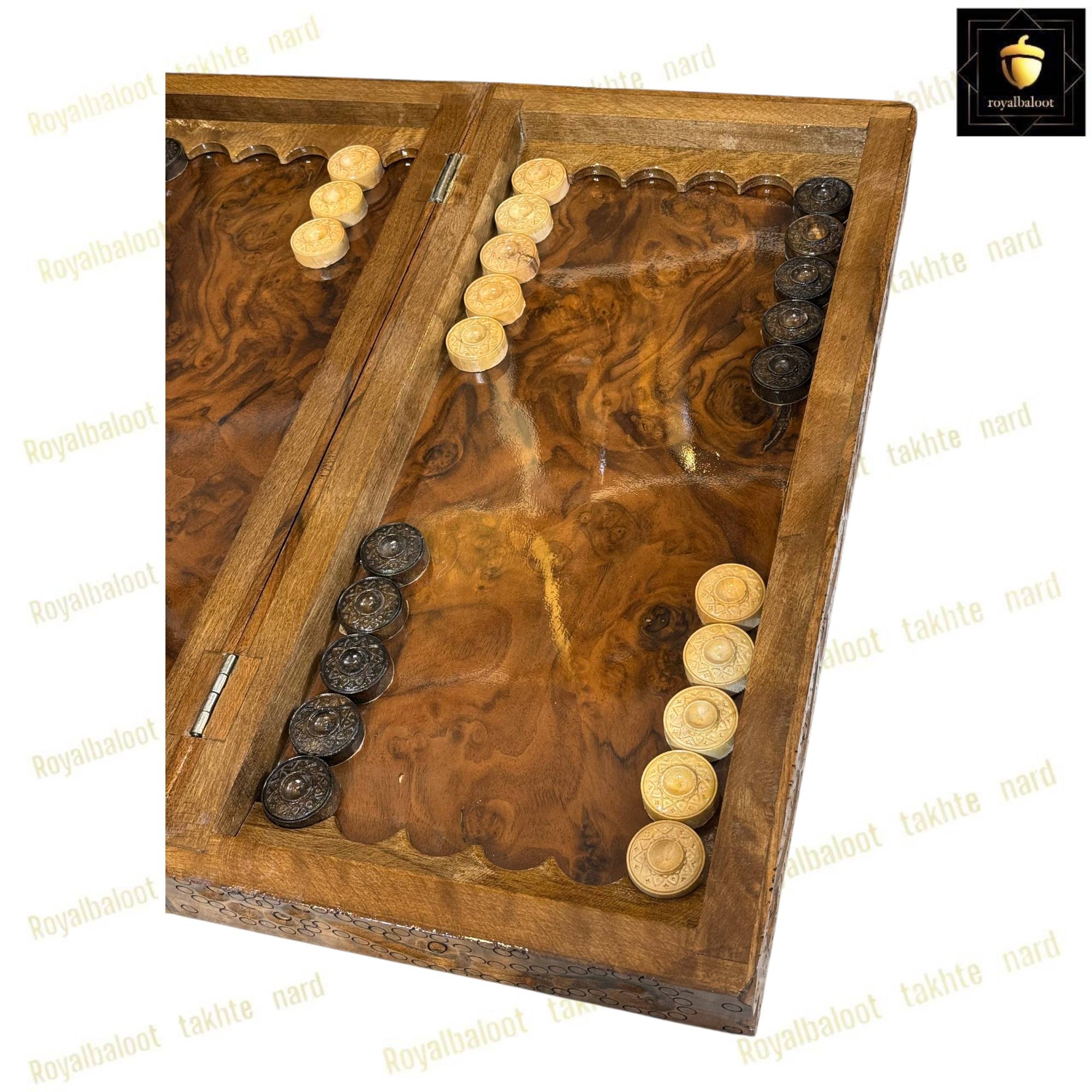 خرید تخته نرد ریشه گردو منبت کردستان کد 474 خرید تخته نرد ریشه گردو منبت کردستان