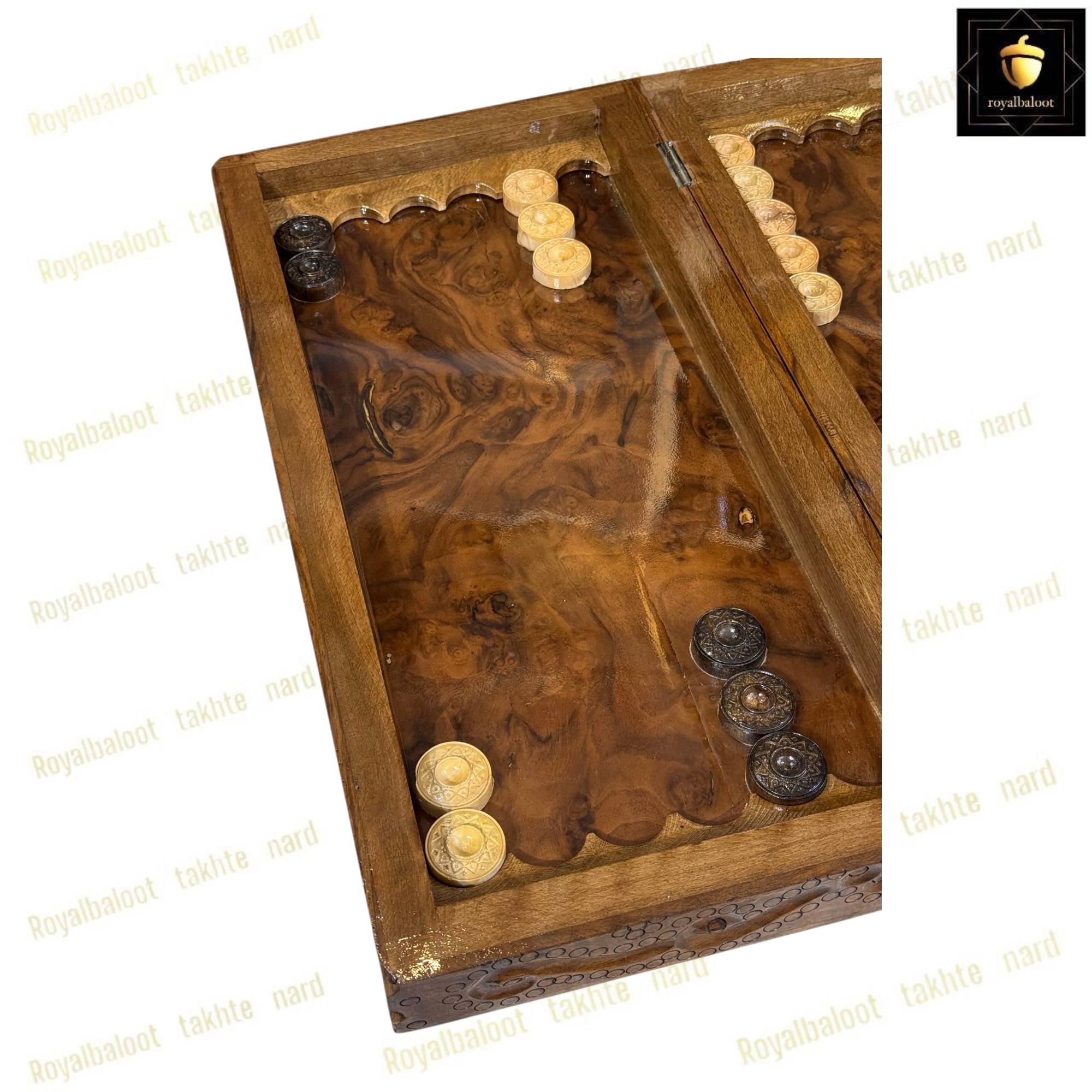 خرید تخته نرد ریشه گردو منبت کردستان کد 474 خرید تخته نرد ریشه گردو منبت کردستان