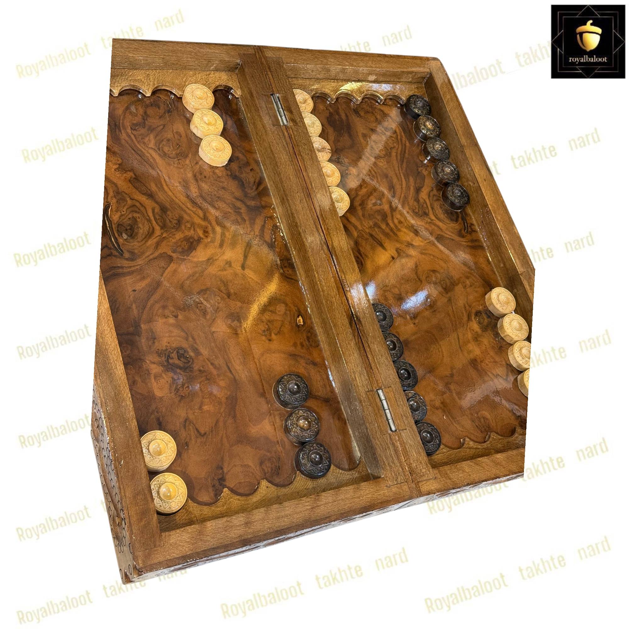 خرید تخته نرد ریشه گردو منبت کردستان کد 474 خرید تخته نرد ریشه گردو منبت کردستان