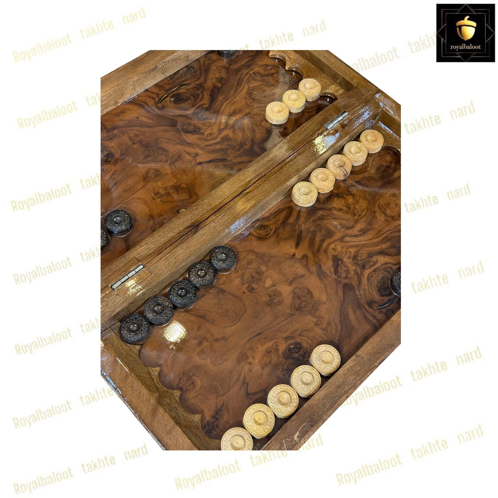 خرید تخته نرد ریشه گردو منبت کردستان کد 474 خرید تخته نرد ریشه گردو منبت کردستان