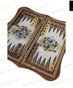 خرید تخته نرد خاتم نقاشی چوگان برجسته دالبری کد 479 خرید تخته نرد خاتم نقاشی چوگان برجسته دالبری