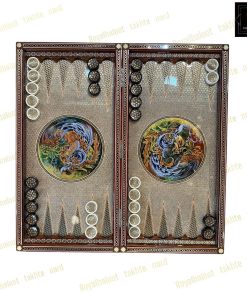 خرید تخته نرد خاتم نقاشی سیمرغ 60 سانتی