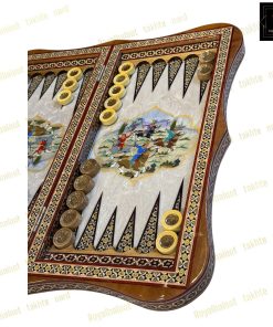 خرید تخته نرد خاتم نقاشی چوگان برجسته دالبری کد 479 خرید تخته نرد خاتم نقاشی چوگان برجسته دالبری