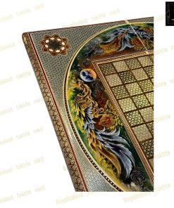 خرید تخته نرد خاتم نقاشی سیمرغ 60 سانتی