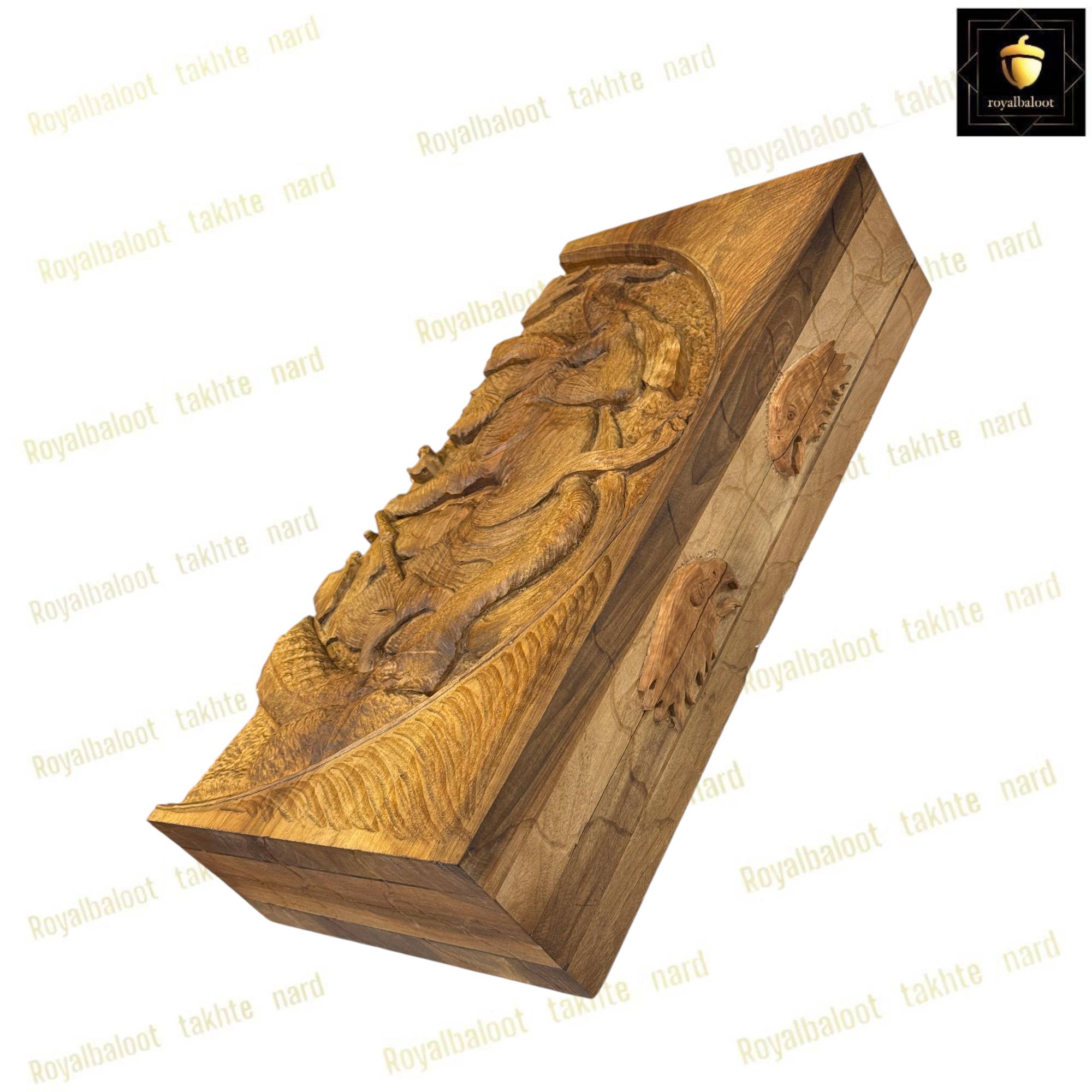 خرید تابلو تخته نرد گردو منبت نبرد 60 سانتی کد 484 خرید تابلو تخته نرد گردو منبت نبرد 60 سانتی