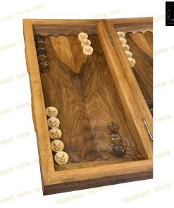 خرید تابلو تخته نرد گردو منبت نبرد 60 سانتی