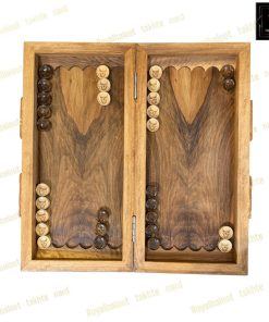 خرید تابلو تخته نرد گردو منبت نبرد 60 سانتی