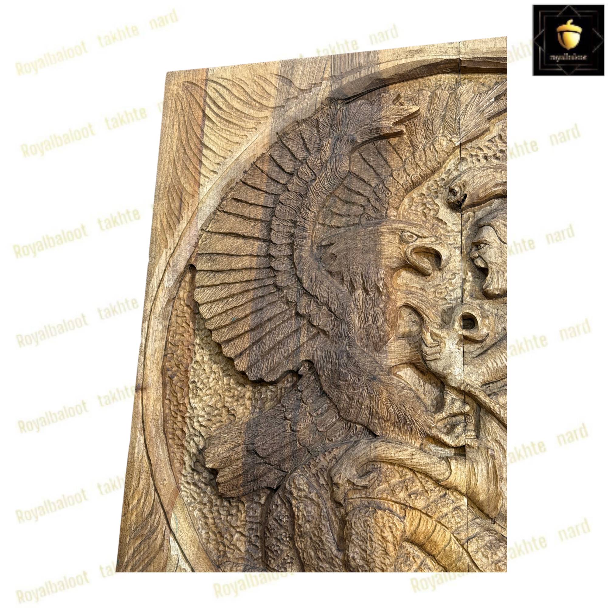 خرید تابلو تخته نرد گردو منبت نبرد 60 سانتی کد 484 خرید تابلو تخته نرد گردو منبت نبرد 60 سانتی