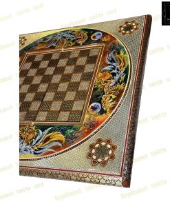 خرید تخته نرد خاتم نقاشی سیمرغ 60 سانتی