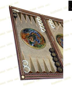 خرید تخته نرد خاتم نقاشی سیمرغ 60 سانتی