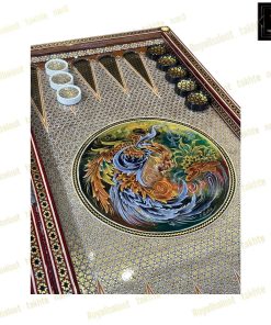 خرید تخته نرد خاتم نقاشی سیمرغ 60 سانتی