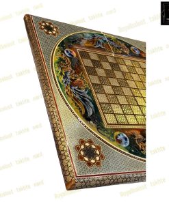 خرید تخته نرد خاتم نقاشی سیمرغ 60 سانتی