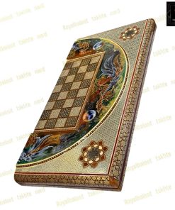 خرید تخته نرد خاتم نقاشی سیمرغ 60 سانتی