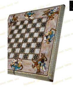 خرید تخته نرد خاتم نقاشی چوگان درشت