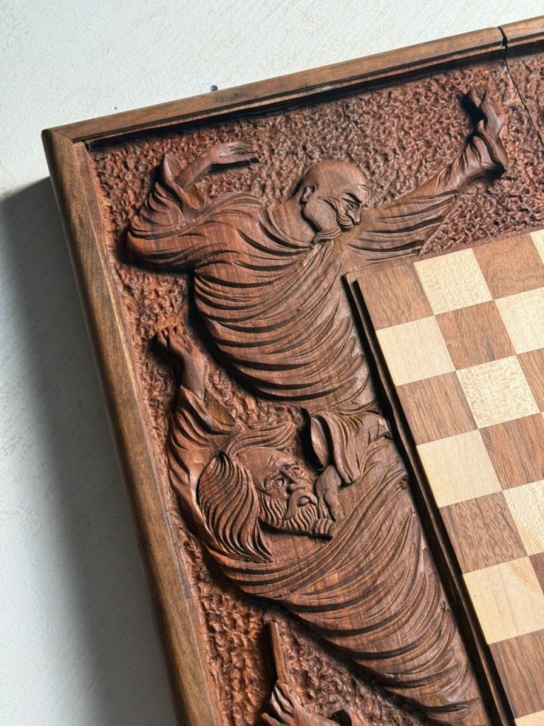 بهترین تخته نردهای دور منبت عمیق چوب گردو