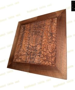 خرید تابلو تخته نرد گردو منبت گل وحشی