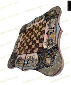 خرید تخته نرد خاتم نقاشی تذهیب و شکار دالبری