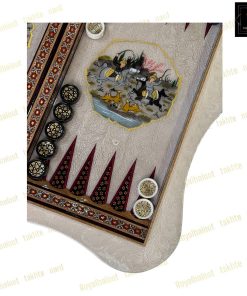 خرید تخته نرد خاتم نقاشی تذهیب و شکار دالبری