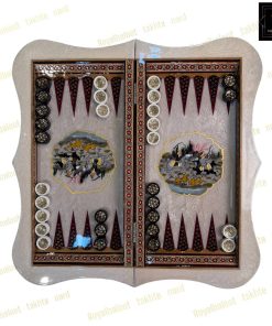 خرید تخته نرد خاتم نقاشی تذهیب و شکار دالبری