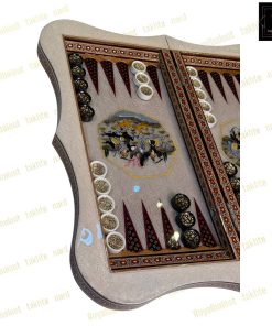 خرید تخته نرد خاتم نقاشی تذهیب و شکار دالبری