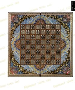 خرید تخته نرد خاتم نقاشی تذهیب پرکار کد 493 خرید تخته نرد خاتم نقاشی نذهیب پرکار