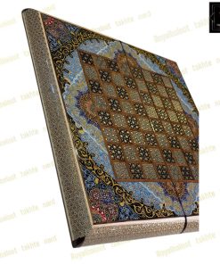خرید تخته نرد خاتم نقاشی تذهیب پرکار کد 493 خرید تخته نرد خاتم نقاشی نذهیب پرکار