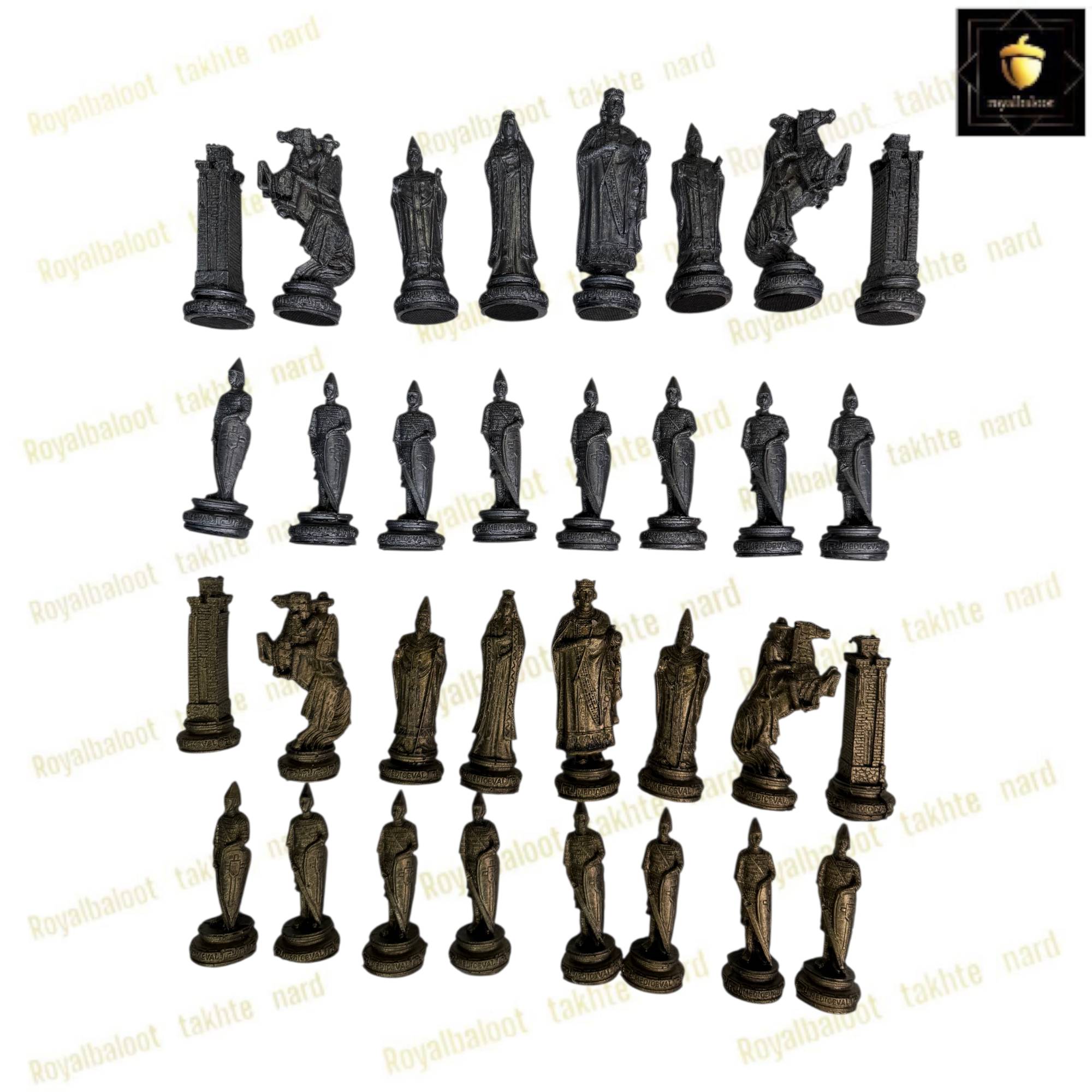 خرید مهره شطرنج پلی استری طرح عثمانی کد 494 خرید مهره شطرنج پلی استری طرح عثمانی