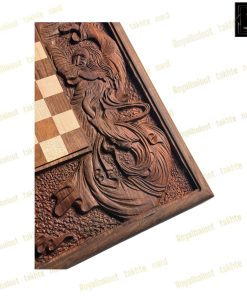 خرید تخته نرد دور شطرنج منبت فلسفه 60 سانتی کد 496 خرید تخته نرد دور شطرنج منبت فلسفه 60 سانتی