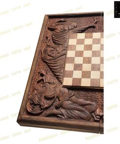 خرید تخته نرد دور شطرنج منبت فلسفه 60 سانتی کد 496 خرید تخته نرد دور شطرنج منبت فلسفه 60 سانتی