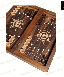 خرید تخته نرد گردو منبت حاشه شطرنج گل وحشی
