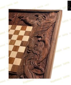 خرید تخته نرد دور شطرنج منبت فلسفه 60 سانتی کد 496 خرید تخته نرد دور شطرنج منبت فلسفه 60 سانتی
