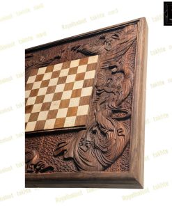 خرید تخته نرد دور شطرنج منبت فلسفه 60 سانتی کد 496 خرید تخته نرد دور شطرنج منبت فلسفه 60 سانتی