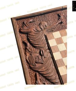 خرید تخته نرد دور شطرنج منبت فلسفه 60 سانتی کد 496 خرید تخته نرد دور شطرنج منبت فلسفه 60 سانتی