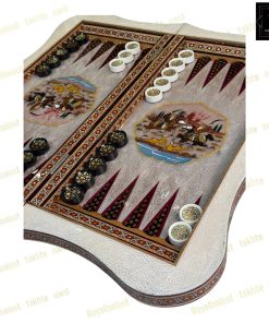 خرید تخته نرد خاتم نقاشی تذهیب و شکار دالبری کد 499 خرید تخته نرد خاتم نقاشی تذهیب و شکار دالبری کد 499
