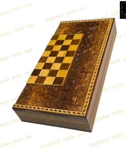 خرید تخته نرد گردو حاشیه شطرنج منبت 55 سانتی براق کد 504 خرید تخته نرد گردو حاشیه شطرنج منبت 55 سانتی براق