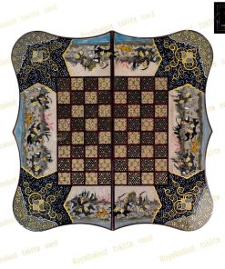 خرید تخته نرد خاتم نقاشی تذهیب و شکار دالبری