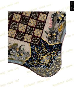 خرید تخته نرد خاتم نقاشی تذهیب و شکار دالبری